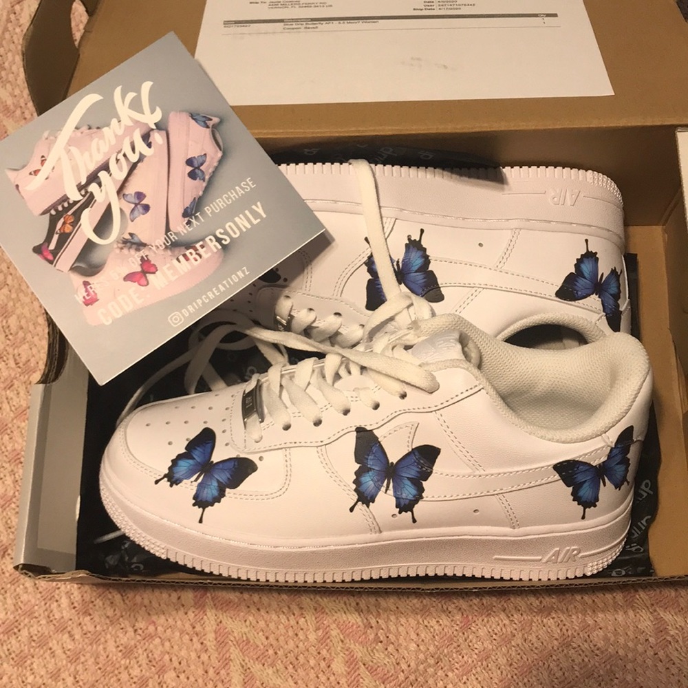 Custom butterfly air force 1’s